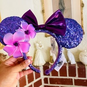 Disney Purple Poison Plumeria Sequins Disney Ears